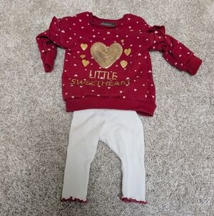 Baby Girl Valentine Outfit 0-3 months